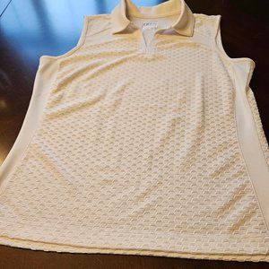White Izod sleeveless golf Shirt  Size M